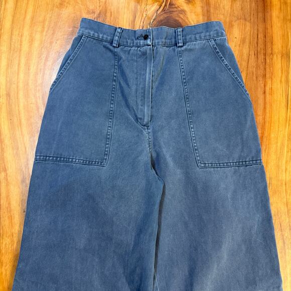 First Rite Cotton Cargo Trouser Pants Small 100% cotton Wide leg High Rise X3-26 - Picture 3 of 8